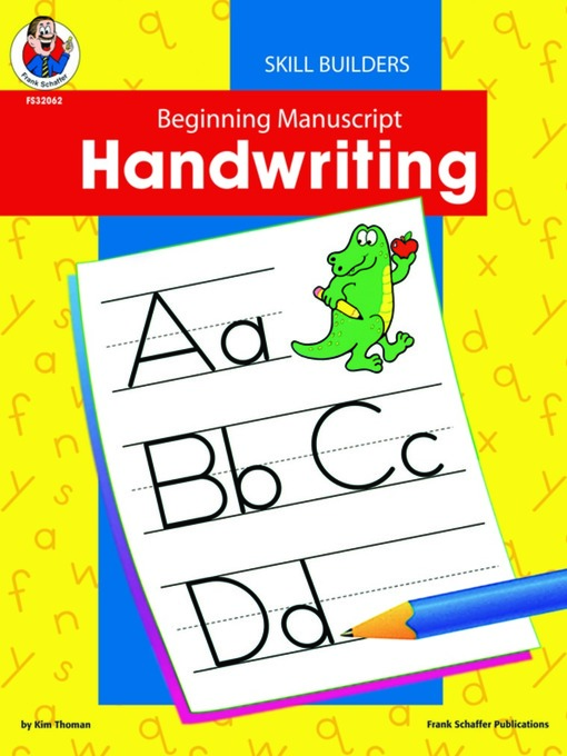Title details for Beginning Manuscript Handwriting, Grade K by Frank Schaffer Publications - Available